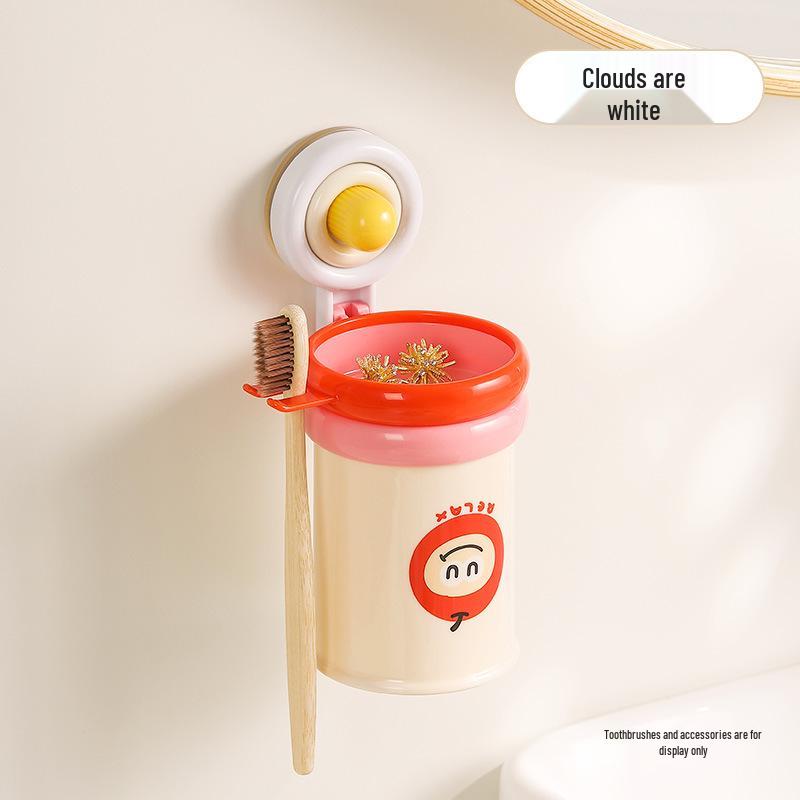 Magnetic Wall-Mounted Toothbrush Holder & Mouthwash Cup Set