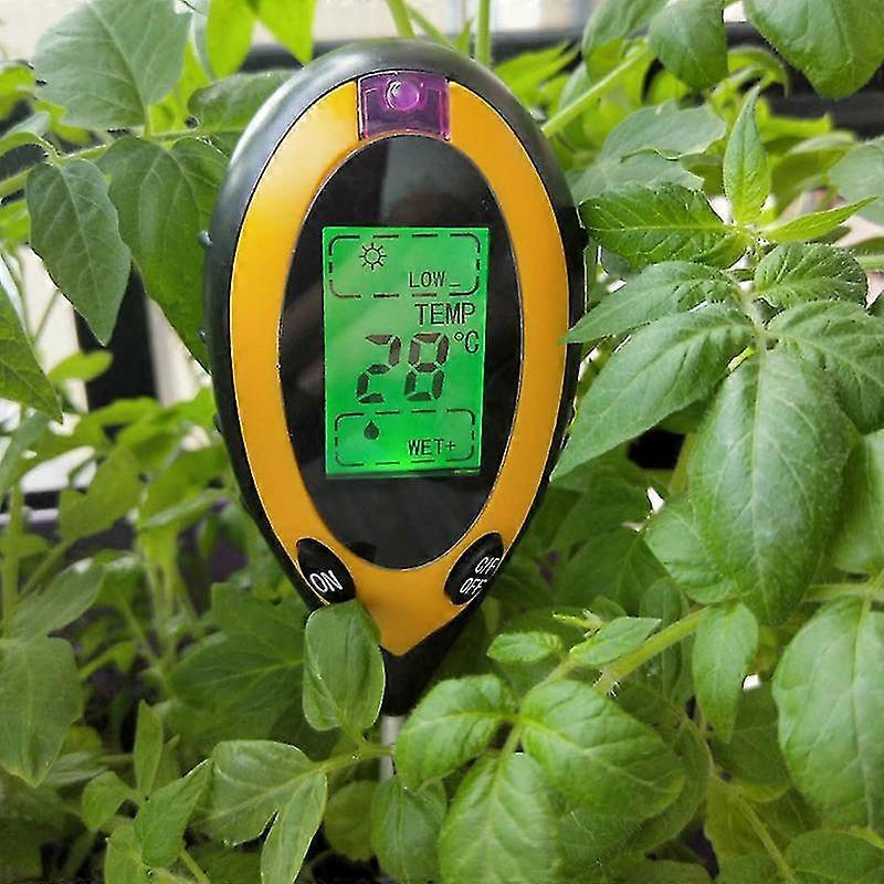 4-in-1 Soil Tester: Moisture, Light, pH & Temperature Meter