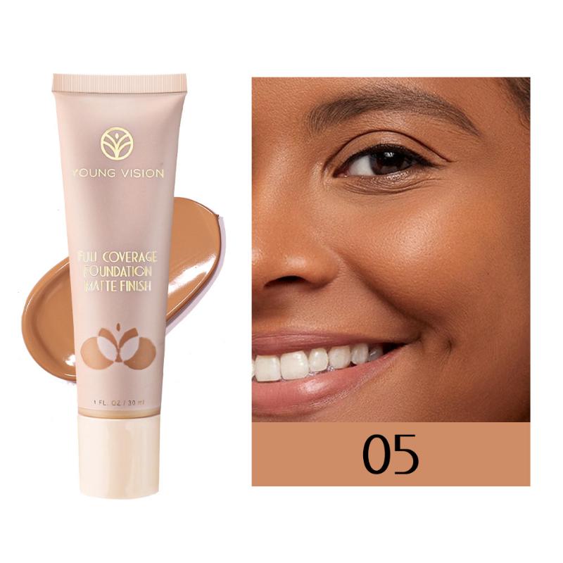 6-color Liquid Foundation, Invisible Modification of Skin Color, Foundation Cream, Concealer, Matte and Moisturizing
