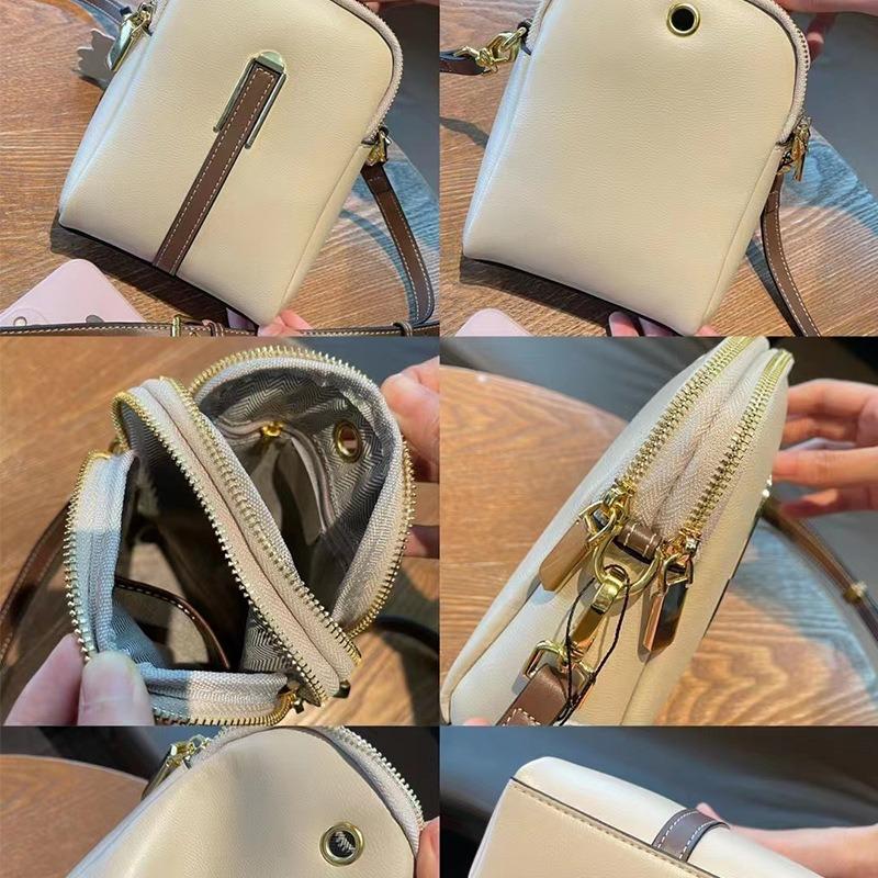 Lederhandytasche für Damen, trendige, leichte Mini-Umhängetasche, neue beliebte Sommertasche, Schultertasche aus Rindsleder