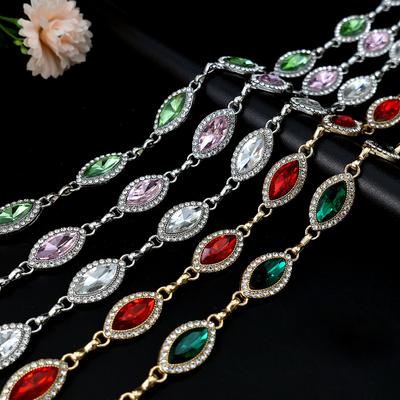 10Yards Rhinestone Chain Trim Shining Crystal Diamond Accessories DIY Craft Gift Clothes Shoes Bags Diamond Decoration
