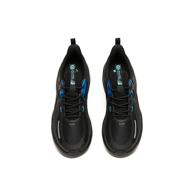 Anta Lingyun 2 Comfortable Non-Slip Wear-Resistant Breathable Low-Top Running Shoes Men Sneaker Black Blue 112145541R-4