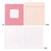 Midori Colored Foldable in with Sticker and 33282006 Paper, Half, Envelope, Semi-Transparent Pink,