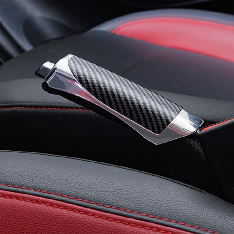Car Hand Brake Sleeve Handle Cover Antislip Decoration Handbrake Protector Cover Carbon Fiber for Most Car Model