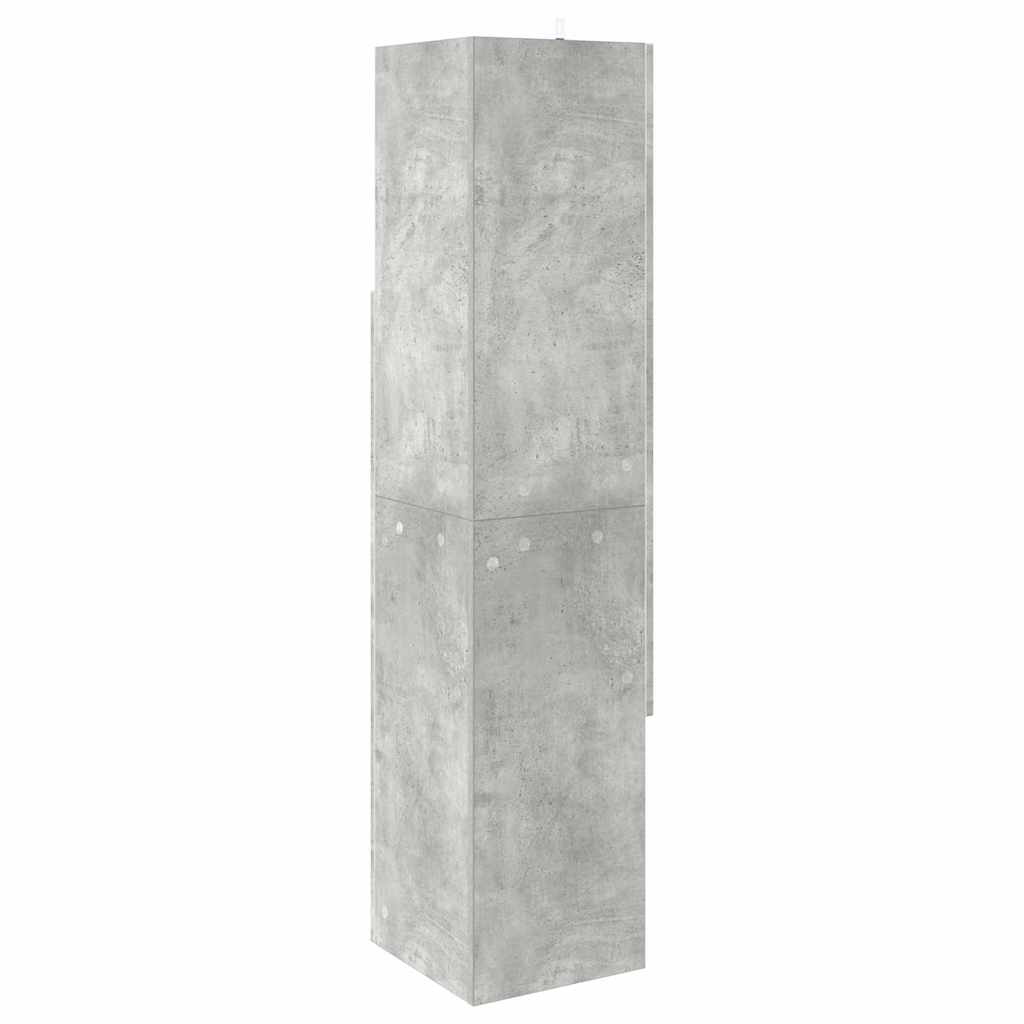 Corner Cabinet Concrete Grey 32x32x140 cm Wood Based Material
