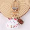 Japanese Cartoon Cute Lucky Cat Keychains Car Bag Decor Bell Pendent Charm