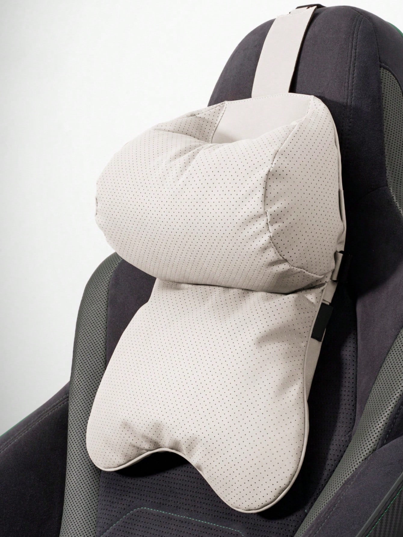 

Car Neck & Back Support Pillow - Dual-Core Zero Pressure Support, Height Adjustable, Breathable Mesh, Universal Fit for All Cars