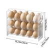 Holder 30 Egg Cartons Space Saving Egg Storage Box Food Containers Refrigerator Organizer Egg Tray