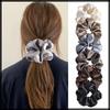 White Fang Scrunchie Hair Hair Hair Highly AZ547 Tie, Accessory, Clip, Stylish, Elastic, Simple, Women's, (White)