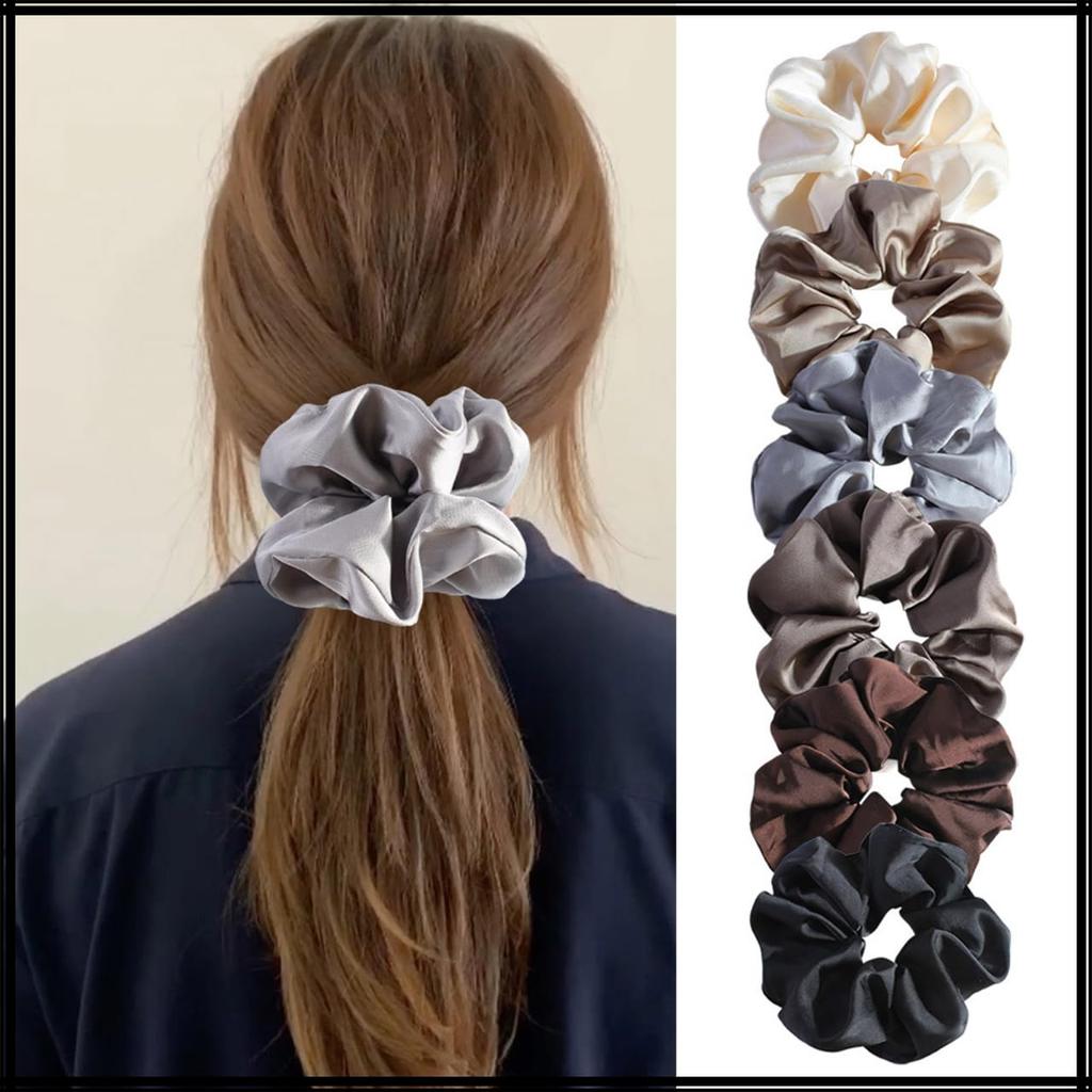 White Fang Scrunchie Hair Hair Hair Highly AZ547 Tie, Accessory, Clip, Stylish, Elastic, Simple, Women's, (White)