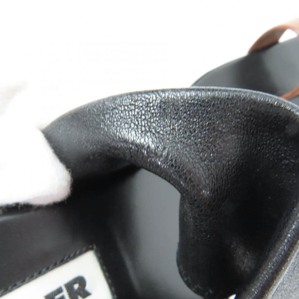 Excellent JIL SANDER Sandals Bicolor Leather Black Leather Women 35 J15WP0112 Used