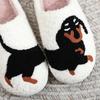 Sausage Dog Pattern Soft Shoes Cotton Indoor Slipper Plush High Quality Men Women Bottom Indoor Home Shoes Zapatos Para Mujeres