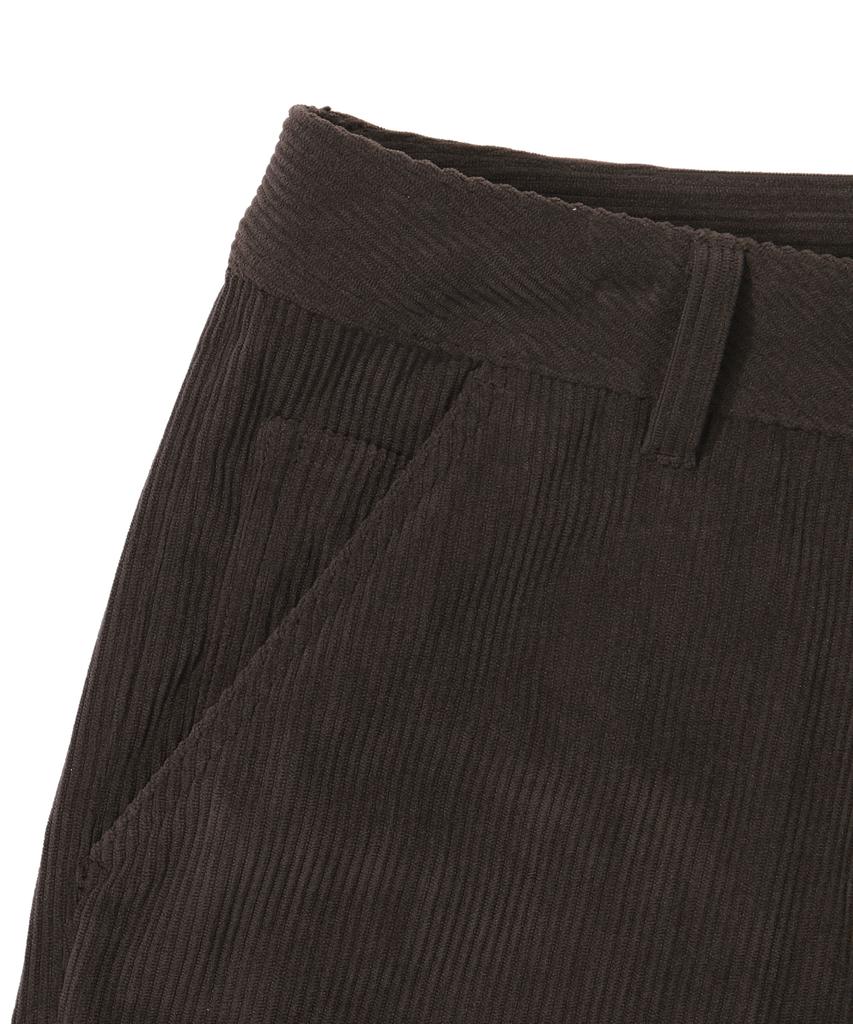 Syupeodeulai Corduroy Straight Carpenter Pants Brown