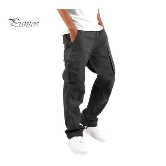 

Мужские брюки-карго с несколькими карманами, эластичным поясом на шнурке, регулируемыми штанинами, свободные однотонные длинные шаровары для занятий спортом и отдыха на открытом воздухе L