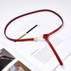 Four Seasons Available Cowhide Thin Belt Women'S Leather Versatile Knot Water Drop Buckle Decorative Belt Fashion Multi Color Belt