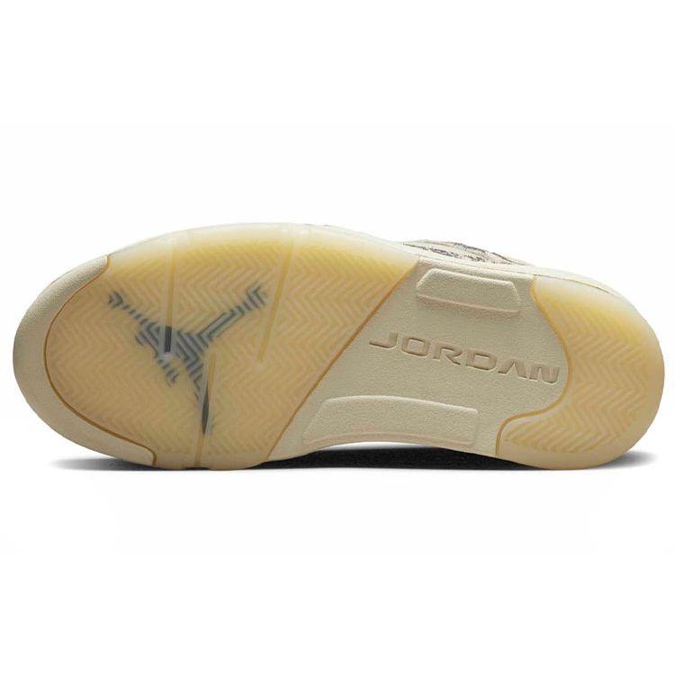 Air Jordan 5 Retro Low Expression Women Sneakers Cream Coconut-Milk Black DA8016-100