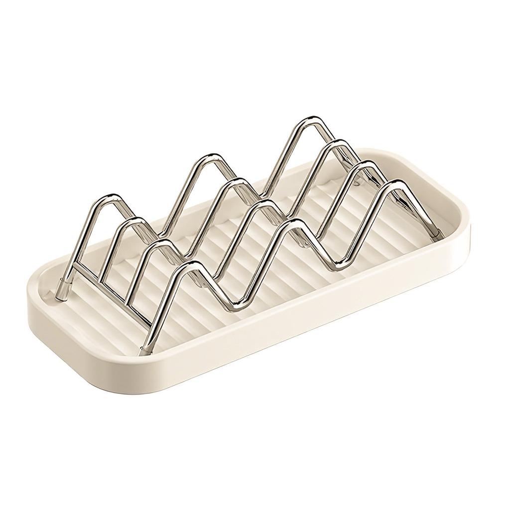Stainless Steel Soap Tray, Wave Soap Net Tray Dressing Table Space Saving Bathroom Shelf Storage Rack No Drilling Required