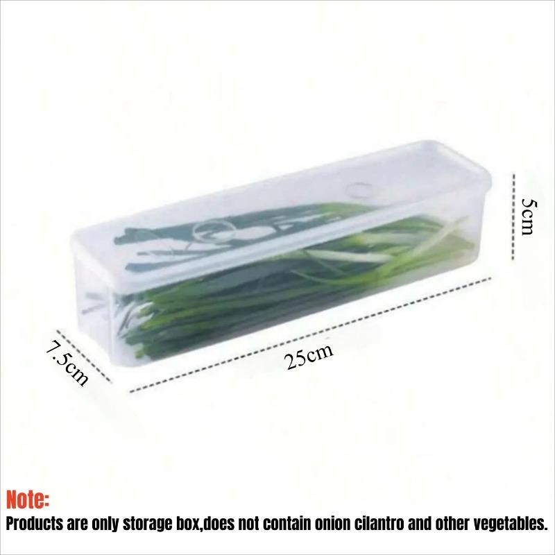1/2Pcs Refrigerator Storage Boxes with Lid Plastic Fresh Keeping Box Kitchen Scallions Cilantro Eggs Noodles Sealed Container