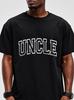 Black Uncle Graphic Print Cotton T-shirt