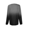 Fashionable Women's Long-sleeved Gradient Round Neck Casual Pleated Loose Top