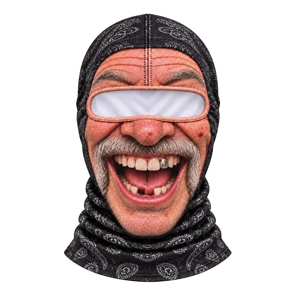 3D Tištěná Vtipná Žertovná Maska Vtipná Nákrčník Kapuce Vložka do Helmy Maska na Jízdu na Motocyklu Halloweenská Párty