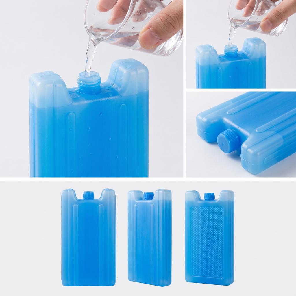 Bolsa de Hielo Reutilizable para Aire Acondicionado y Refrigerador Portátil, Paquete de 400 ml para Transporte y Fiambrera