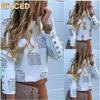Women's Fashion Casual Long Sleeve O-Neck Blouses & Shirts International Design