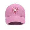 Top Water Washed Old Printed Baseball Cap Adult Versatile Hot Selling Spider Printed Water Washed Old Soft Top Sunshade Baseba