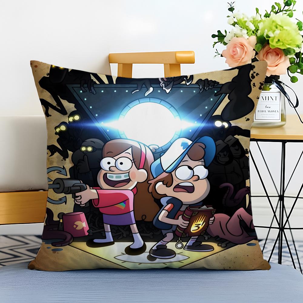 Gravity Falls Cushion Cover Washable Linen comfort Soft for Sofa Bed Cozy Home Room Decor