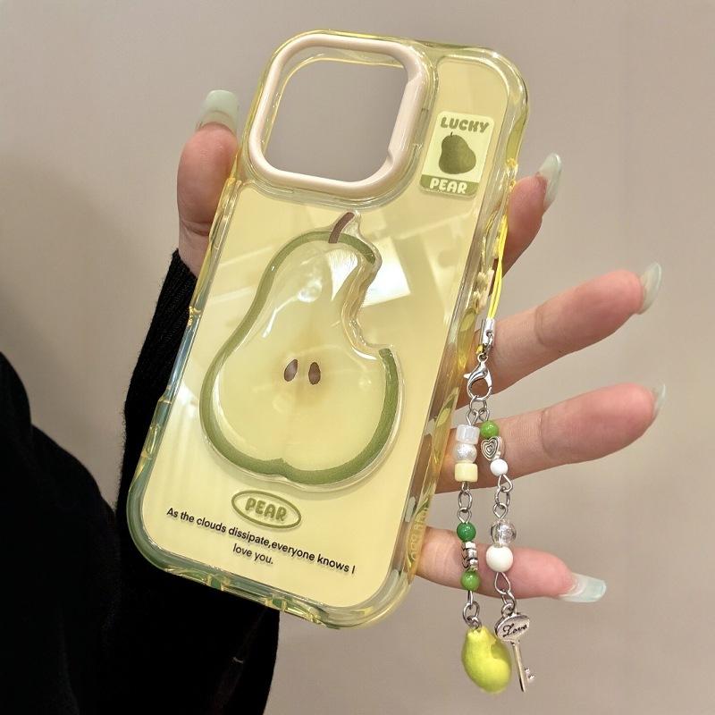 Three Dimensional Apple Pear Core Three In One Colorful Suitable for Apple 16 15 Iphone13 XR  Huawei Mobile Phone Case