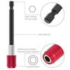 4 Stück 60-300 mm Chrom-Vanadium-Stahl Magnetischer Bithalterstab, Schnellverschluss 1/4 Sechskantadapter für Schlagschrauber, Schrauben, Muttern, Bohrer