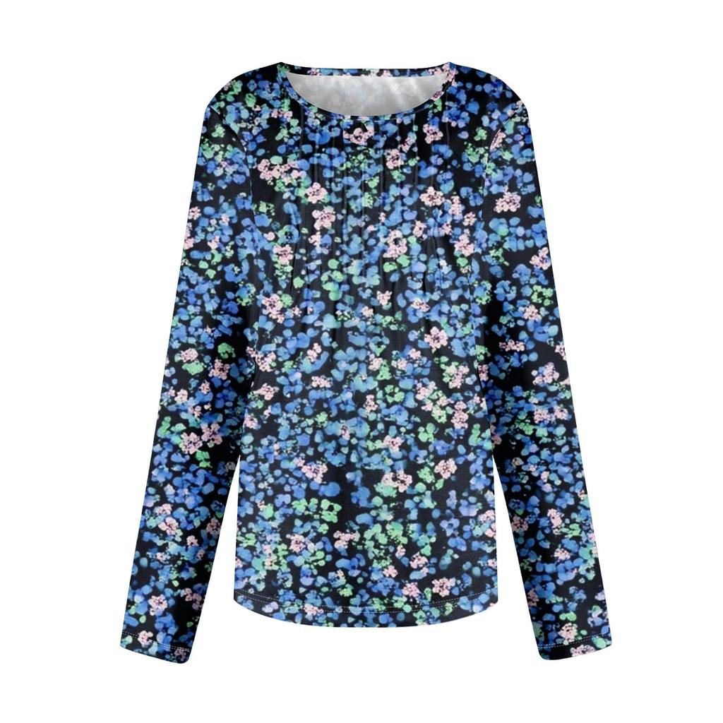 Dam Långärmade Tröjor Grafiska T-shirts Vardagliga Bas Toppar Pullovrar