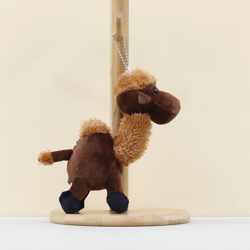 Desert Camel Plush Toy With Bell Pp Cotton Filling Short Plush For Home Decor Coffee