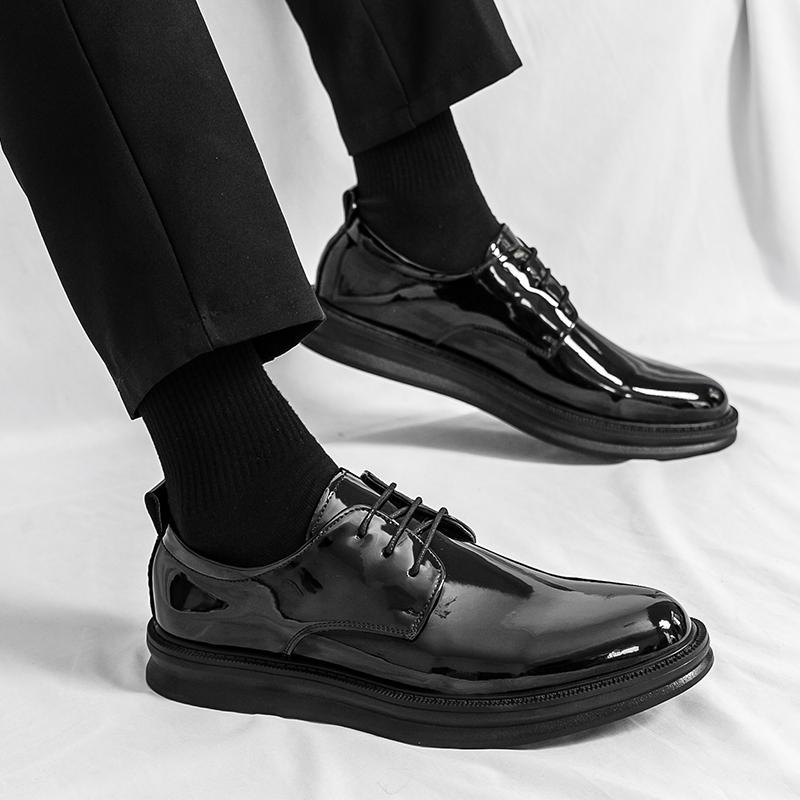Fashion Daily Casual Shoes Men's Business Formal Footwear Original Designer British Lace-Up Dress Shoes Classic Men Shoes for Wedding