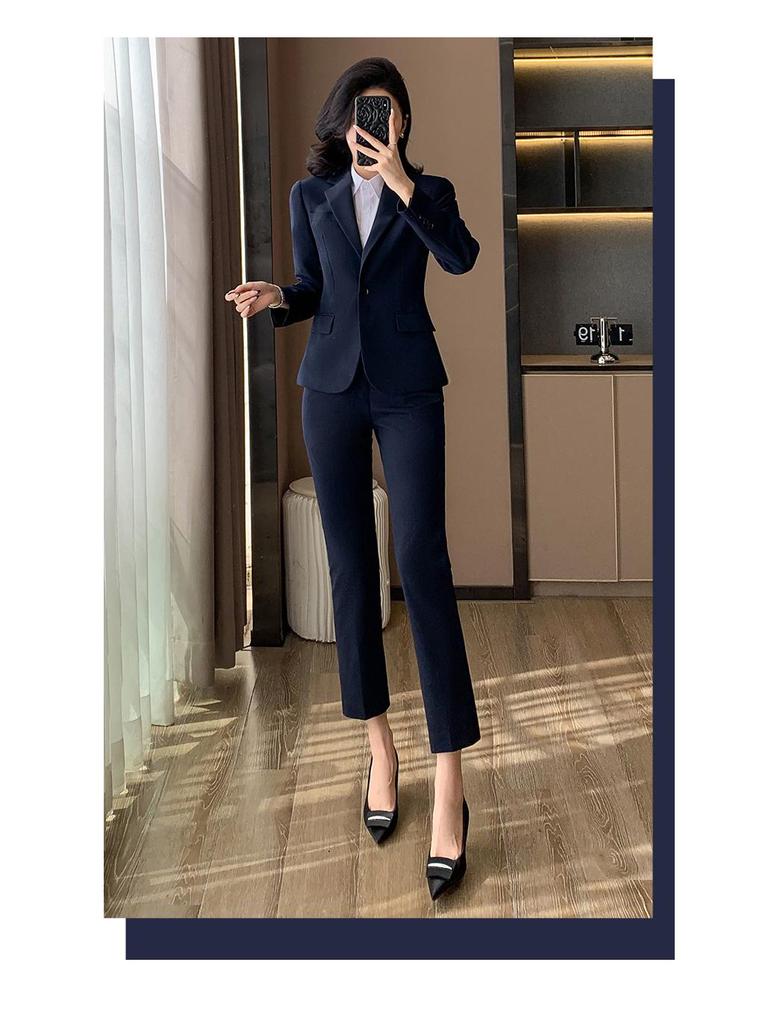 Women's 2025 Spring/Autumn High-End Professional Blazer, Goddess Style Suit Set