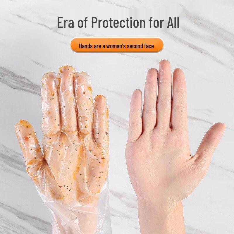 ZISIZ 500 Count Extra Thick Disposable Plastic Gloves