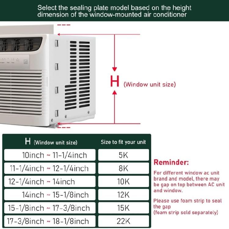 Window Air Conditioner Side Panel with Frame Room Air Conditioner Accordion Filler Curtain Replacement Adjustable