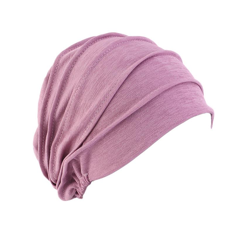 Elastic Turban Hat Solid Color Women Warm Winter Headscarf Bonnet Inner Hijabs Cap Muslim Hijab Femme Wrap Head