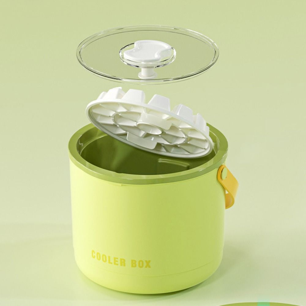 Folding Handle Drink Cooler Bucket With Ice Tray and Shovel Ice Cube Insulation Bucket  Outdoor