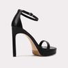2025 new SW word with high heels waterproof table black catwalk Internet celebrity sexy versatile stiletto sandals women
