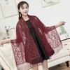 Styl etniczny Tassel Extra długi żakardowy szalik damski Hollow Lace Cheongsam szal Akcesoria damskie