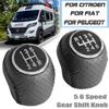MT Şanzımanlı Araba 5 6 Vites Vites Topuzu Hakiki Deri Araba Styling Fiat Ducato/Citroen Jumper&Relay/Peugeot Boxer 02-14 İçin
