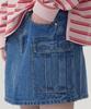 COVERNAT WOMAN Cargo Denim Mini Skirt Blue