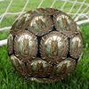 Prehistoric Dinosaur Emblem Round Football Size 5 Adult Ball Suitable for Training Matches and Outdoor Team.