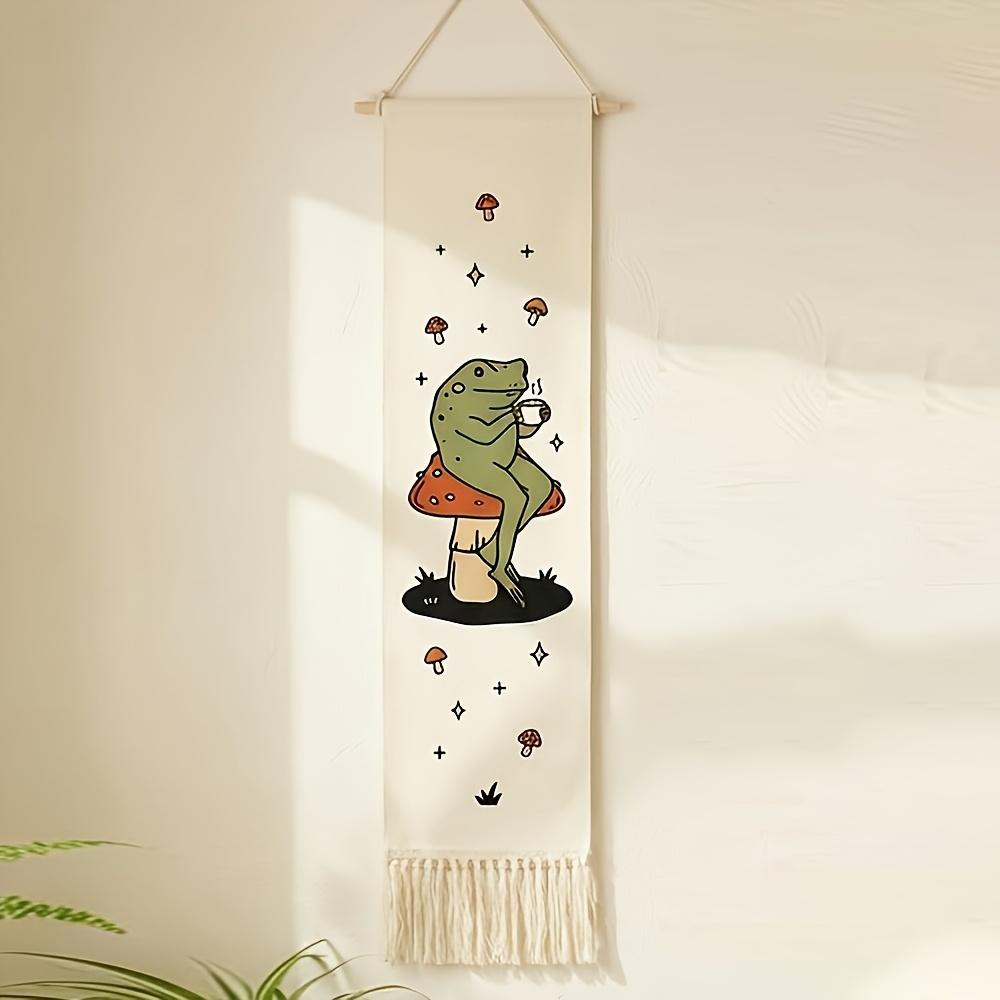 

Macrame Wall Tapestry Bohemian Cute Frog Boho Home Decoration Wall Hanging Wall Decor Chic Tapestries