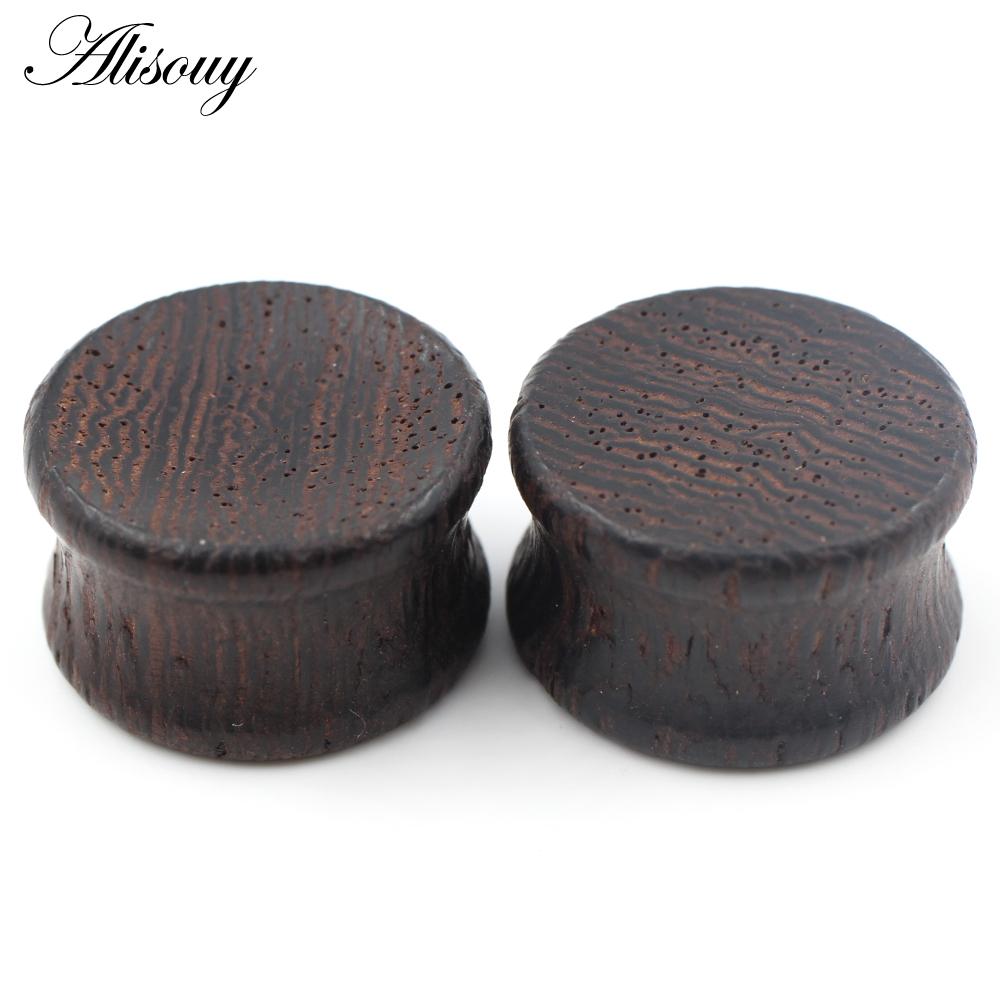 Alisouy 2pcs 6-22mm Wood Double Flared Ear Expander Flesh Tunnels Plugs Gauges Stretcher Extender Earring Body Piercing Jewelry