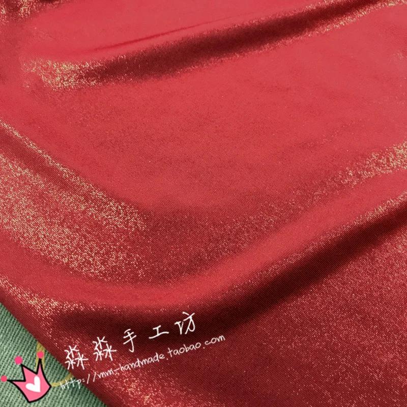 Stretch Glitzerstoff nach Metern für Hosen Röcke Badebekleidung Dekoration DIY Nähstoff Textil Dünn Weich Glänzend Einfarbig Blau Rot