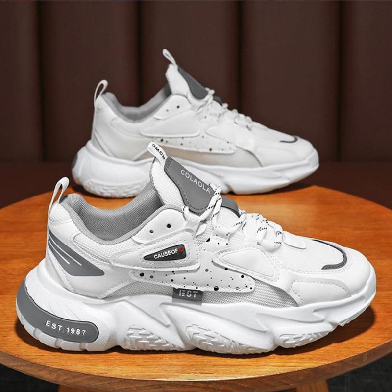 

2024 Модные и удобные сетчатые дышащие мужские спортивные туфли для отдыха на природе Летние повседневные туфли для мужчин Кроссовки с толстой подошвой для мужчин 39 серый