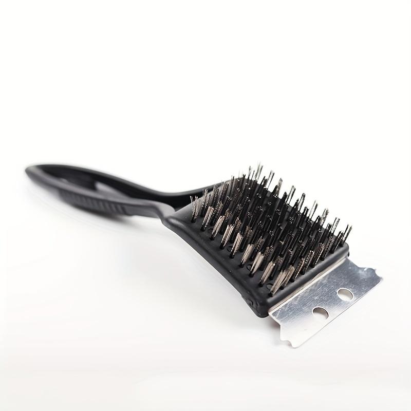 Rusty Steel Wire Baking Brush with Scraper (1pc) – Barbecue Oven & Grill Rack Cleaner, Stain Cleaning Scraper Brush