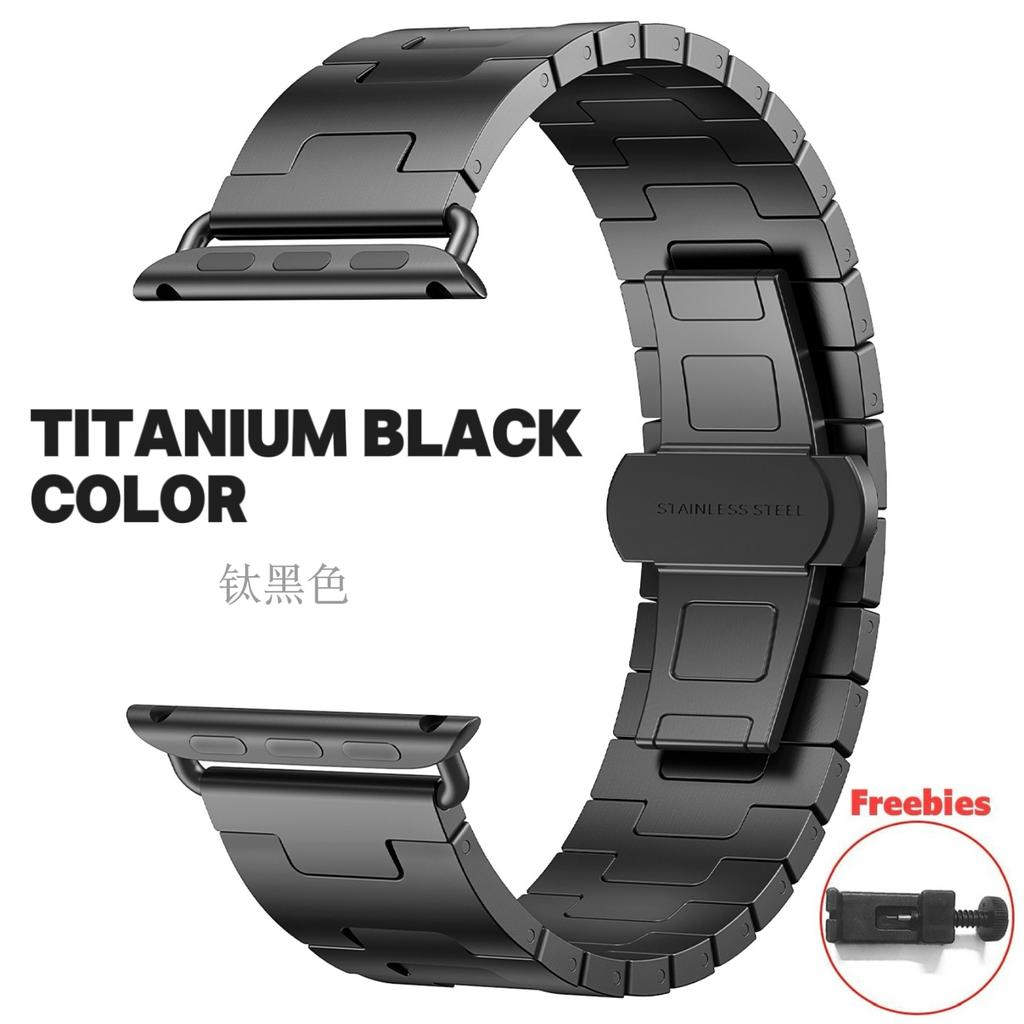 Luxurious Titanium Band For Apple Watch Series 10 46mm 42mm Metal Business Bracelet iWatch Ultra1/2 49mm 45mm 44mm 38mm 40mm 41mm Watchband SE